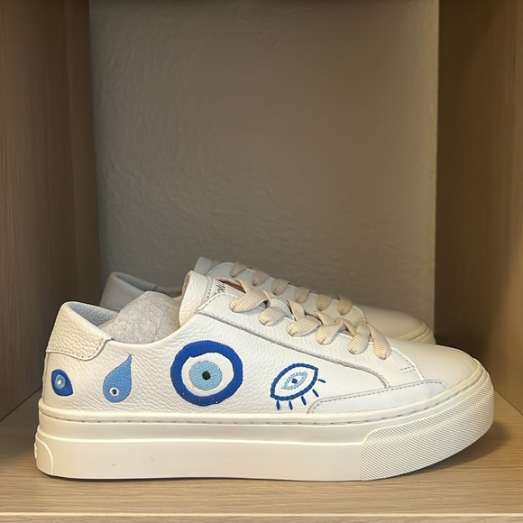 Soludos Shoes - NWT + Box Soludos Evil Eye Ibiza Sneaker in White, Platform Sneaker, Siz…